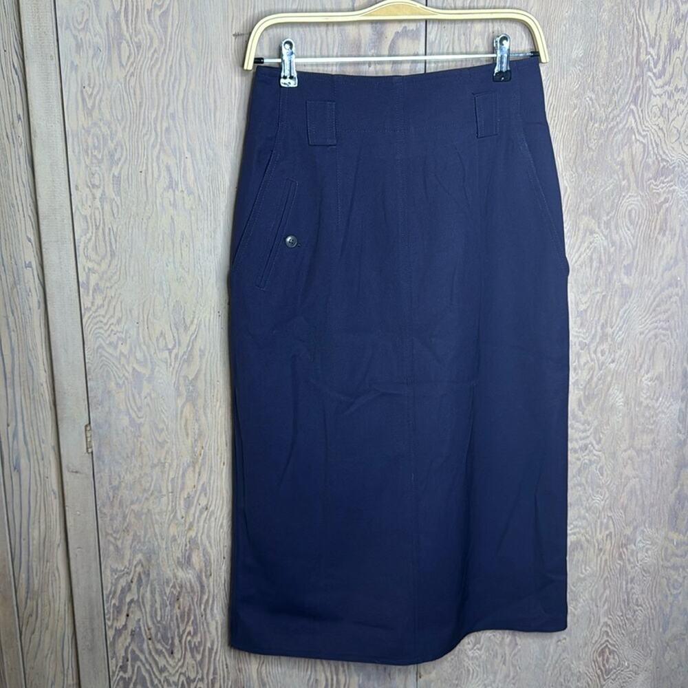 Vintage NWT Umberto Ginocchietti Women's Blue Mid Calf Skirt